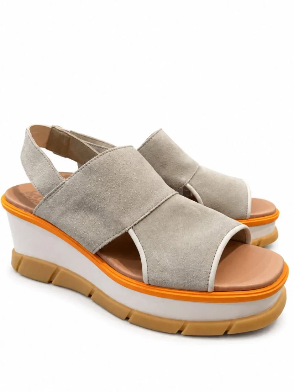 Sorel Joanie III Slingback Wedge Sandals Women's US 10.5 EU 41.5 Safari Leather - Picture 1 of 8